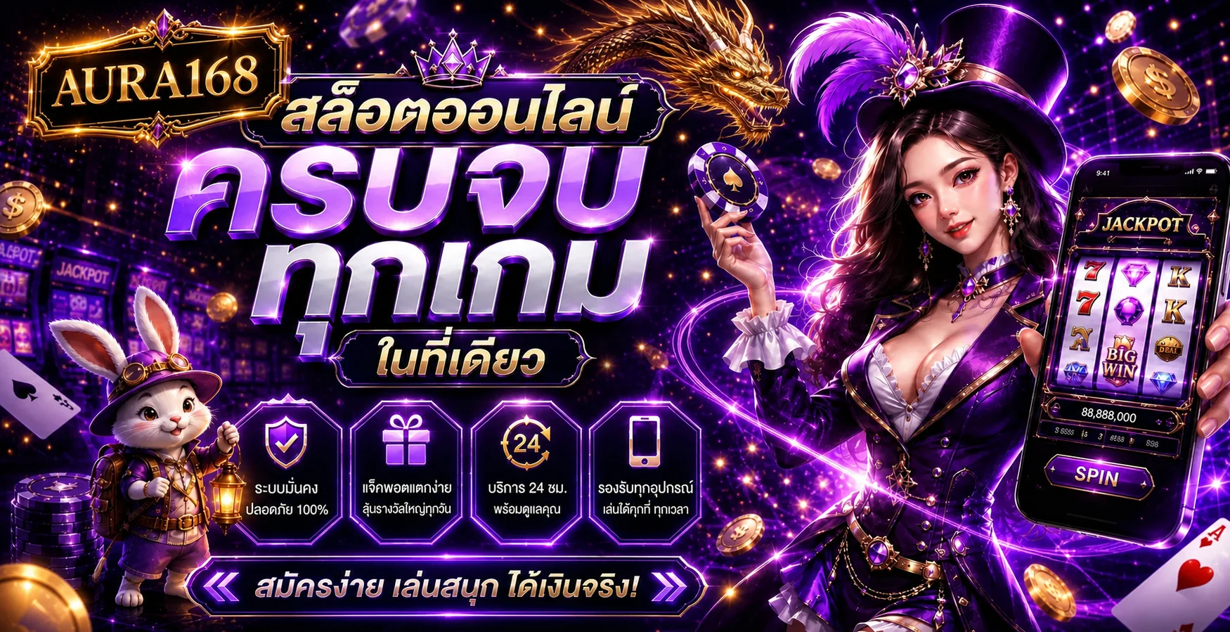 AURA168 สล็อตออนไลน์เว็บตรงและเกม PG Soft